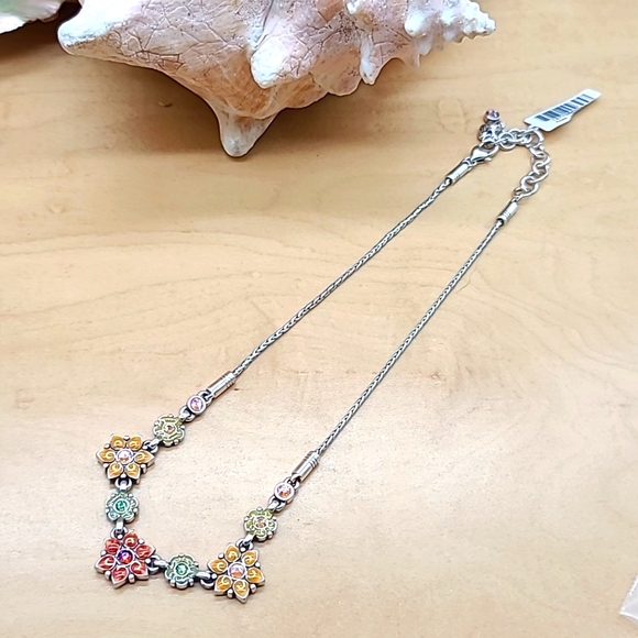 NWTS! Brighton "GARDEN OF EDEN" Enamel & Swarovski Crystal Reversible Necklace🌺 - Picture 3 of 12